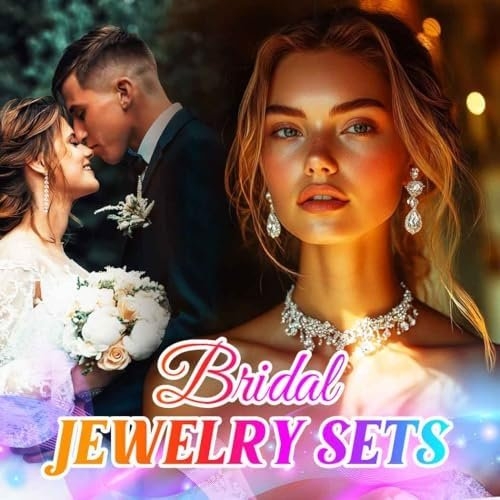 Unicra Pearl Jewelry Set Gold Prom Formal Necklace Earrings Bracelet Sets Rhinestone Bridal Wedding Jewelry Sets for Women and Brides