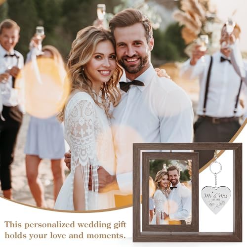 Wedding Gifts for Couples Personalized Wedding Gifts for Newlyweds Gift Wedding Picture Frame Mr and Mrs Wedding Presents for Newlyweds Bridal Shower Gift for Bride