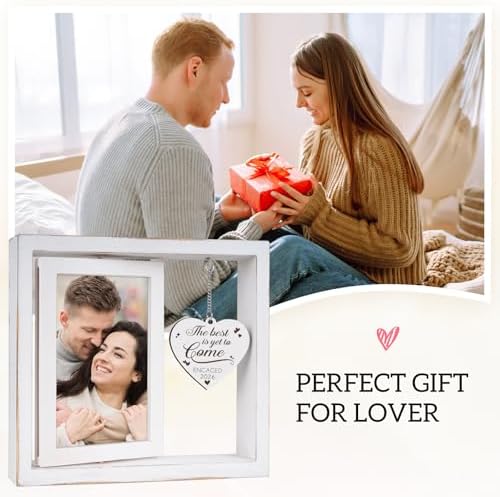 Engagement Gifts for Couples 2026, Gifts for Newly Engaged Couples, Happy Engaged Picture Frame, Engagement Gift for Newly Engaged Best Friends Him Her Bride to Be Fiance Women Photo Frame 46