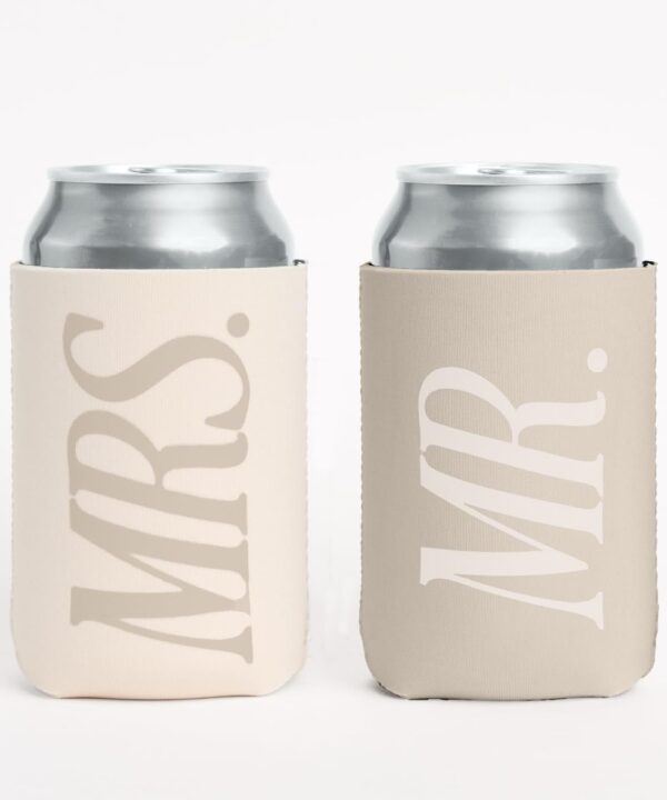 xo, Fetti Mr And Mrs Drink Sleeve Set  2 pack | Bride Drinkware, Bridal Shower, Bachelorette Gift, Engagement Party, Couple Travel, Husband and Wife