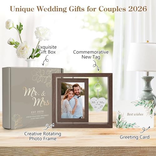 Wedding Gifts for Couples Personalized Wedding Gifts for Newlyweds Gift Wedding Picture Frame Mr and Mrs Wedding Presents for Newlyweds Bridal Shower Gift for Bride