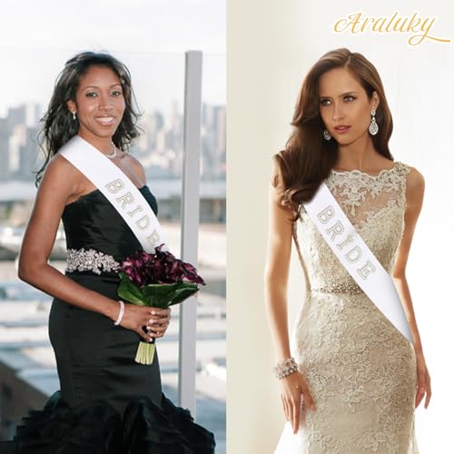 Pearl Bride Sash, White Bachelorette Sash for Bachelorette Party Decorations for Bridal Shower Decorations Bridal Shower Gift Bride to Be Stuff