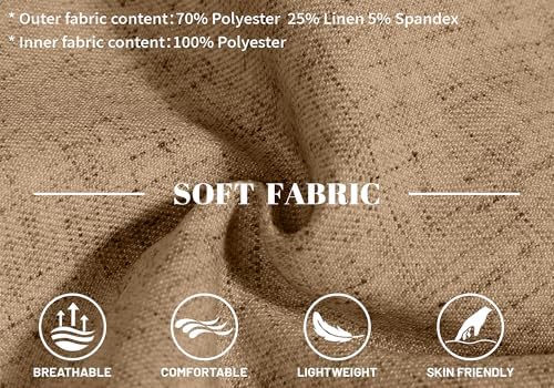 Mens Linen Suit Slim Fit 2 Piece Summer Beach Wedding Suits Peak Lapel Casual Blazer Pants Set for Prom Tuxedo