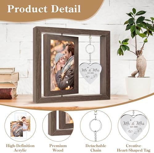 Wedding Gifts for Couples Personalized Wedding Gifts for Newlyweds Gift Wedding Picture Frame Mr and Mrs Wedding Presents for Newlyweds Bridal Shower Gift for Bride