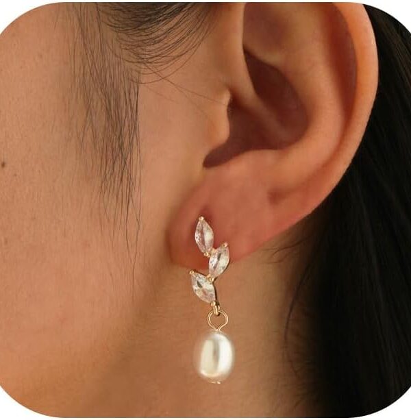 5MM Thick Pearl Hoop Earrings for Women, Lightweight Pearl Earrings with 925 Sterling Silver Post, Hypoallergenic Pearl Hoop Earrings 20/30/55MM