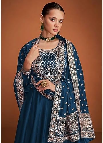 Wedding Reception Wear Beautiful Designer Anarkali Gown Suits Indian Stitched Shalwar Kameez Dresses