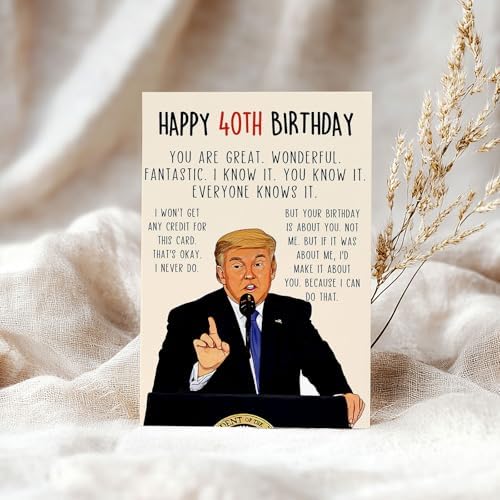 ACHICGIRL Funny 40th Birthday Card, Happy 40th Birthday Gifts for Him HerGreat 40 Year Old birthday card for Men Women, Unique 40 Bday Decorations for Husband