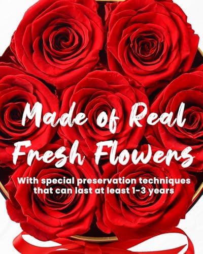 16 Flowers Forever Preserved Roses in Heart Box, Preserved Flowers for Delivery Birthday Gifts Women Anniversary Forever Flowers for Mothers Gift Real Rose Forever Gifts for Women Mom Wife