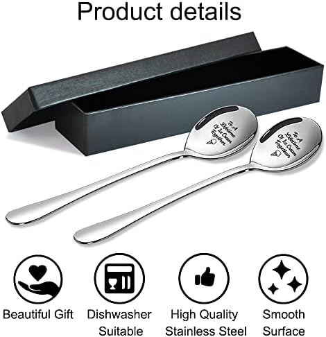 To A Lifetime of Ice Cream Together – 2 Pcs Spoon Set, His & Her Ice Cream Spoons, Perfect for Couples – Anniversary & Birthday Gifts