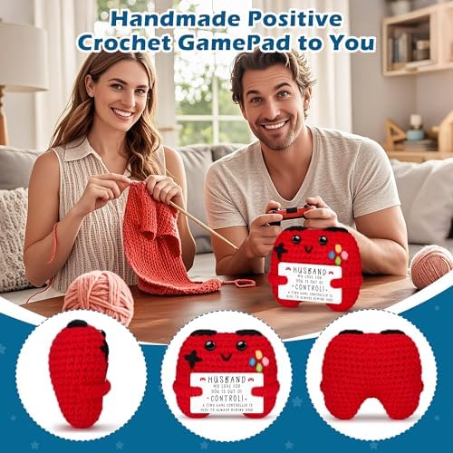 Busy Gaming Life Crochet Game Controller Husband Gift for Christmas Fathers Day Birthday, Best Husband Ever Gifts for Wedding Anniversary from Wife, Christmas Stocking Stuffers