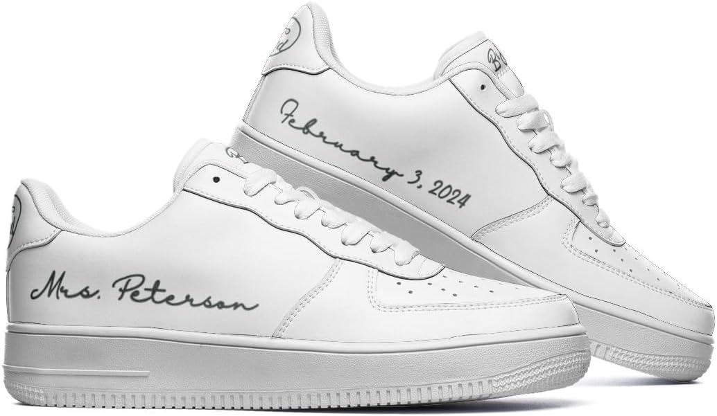 Sage Green Wedding Bride Sneakers, Bride and Groom Matching Low-Top Style Sneakers, Personalized Name and Date Design