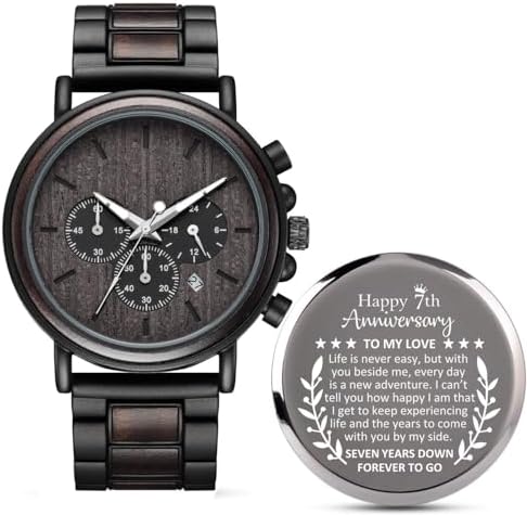 Igiftu 7 Years Anniversary for Men Gifts,7th Seventh Wedding Anniversary Keepsake for Husband,Wool, Copper Anniversary Marriage Presents for Him