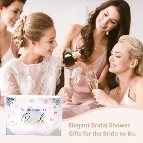 Bridal Shower Gifts For Bride To Be Gift Sets, Bride Gifts For Bachelorette Party, Unique Wedding Engagement Gift Box For Her Wifey Future Mrs With Bridal Accessories Cup