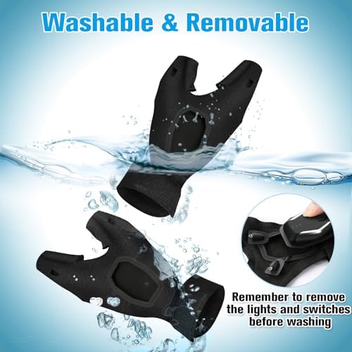 Valentines Day Gifts for Him, LED Flashlight Gloves, Mens Valentines Gifts for Men Dad Husband Boyfriend, Anniversary Birthday Gifts for Camping Essentials Cool Gadgets Tools for Fishing Repairing