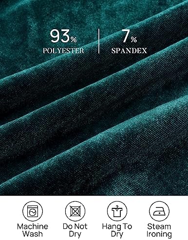 ZESICA Womens Velvet Maxi Dress Fall 2026 Long Puff Sleeve Crew Neck Elastic High Waist Cocktail Party Bridesmaid Dresses