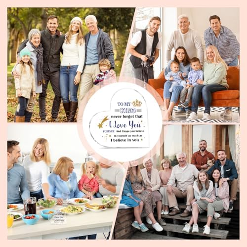 Christmas Husband Gifts, Gifts for Husband from Wife, Husband Birthday Gift, Anniversary Valentines Gifts for Him,Christmas Anniversary for Husband Boyfriend Acrylic Heart Plaque