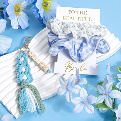 pengtai Bridal Shower Gifts for Bride To Be,Bachelorette Gifts Wedding Engagement Gift for Bride,Ocean-Blue Bridal Tote Bag Glass Cup Gift