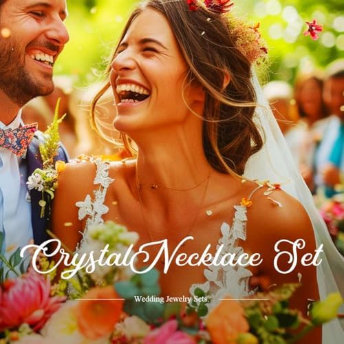 TWINKLEDE Wedding Jewelry Sets for Women Silver Bridal Rhinestone Necklaces and Earring for Brides