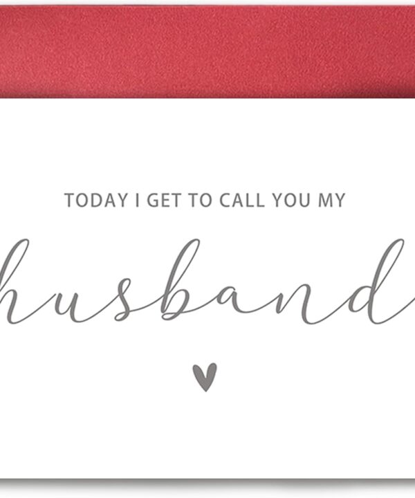 SuperShunhu Groom's Wedding Vows Card - Husband, To My Groom, To My Husband