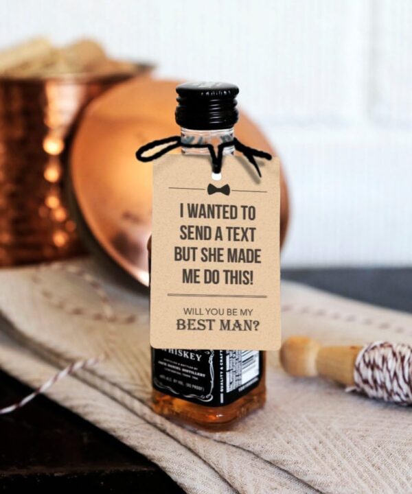 Funny Groomsmen Proposal Cards - Set of 10 Tags | Groomsmen Gifts & Bridesmaid Gifts for Groomsmen Proposal Box - Text