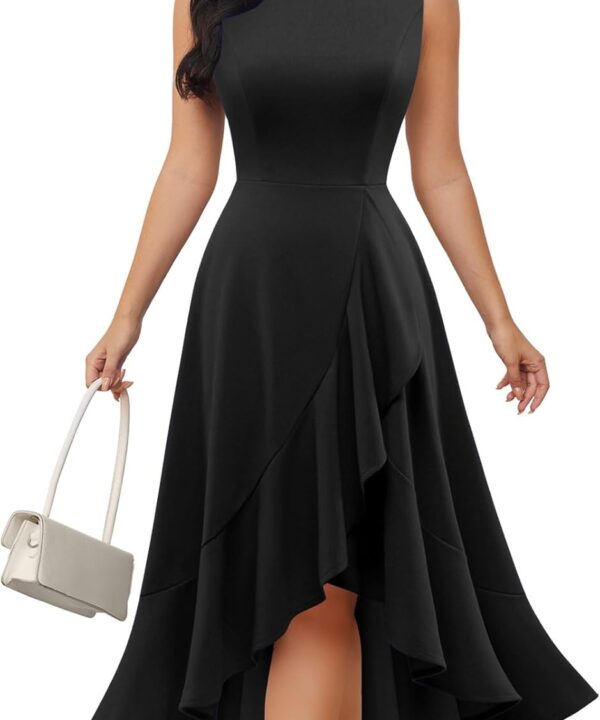 DRESSTELLS Wedding Guest Dresses for Women Modest Cocktail Church Vintage Holiday Party Dress
