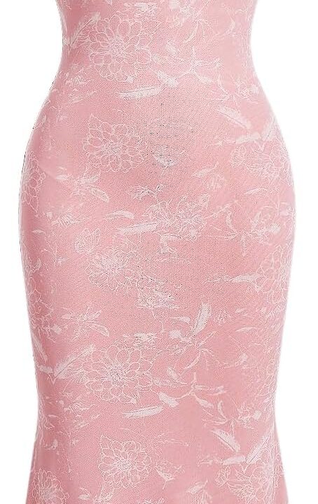 GORGLITTER Women's Floral Ruched Bodycon Summer Wedding Guest Dress Mesh Fishtail Cocktail Midi Sun Dresses 2025