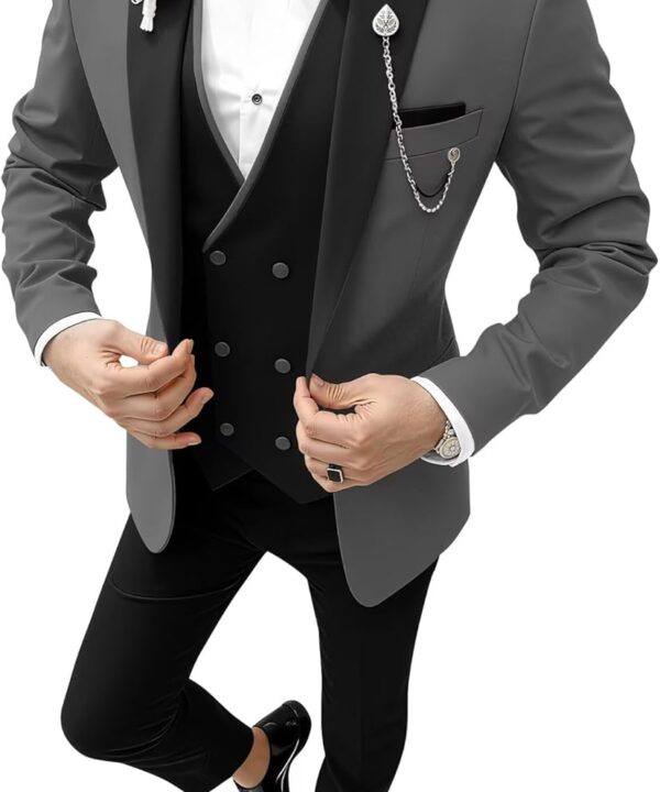 Mens Suits Slim Fit Suits for Men 3 Piece Tuxedo Wedding Prom Suit Formal Business Fashion