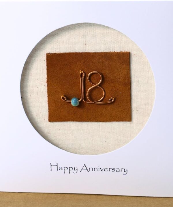 Camellia Bees 18th Wedding Anniversary Card For Her Him, Handmade Porcelain Anniversary Card for Couple, Wife, Husband (18th)