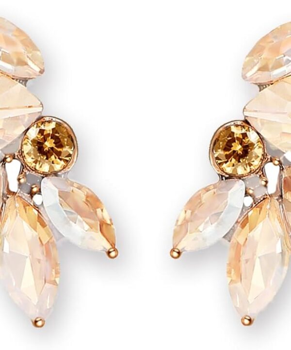 Sparkly Rhinestone Drop Earring Dainty Faux Crystal Earring Studs for Women Wedding Prom Party