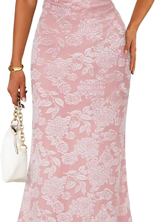 MEROKEETY Women's Summer Sleeveless Floral Maxi Dress 2026 Bodycon Mesh Wedding Guest Cocktail Formal Party Dresses