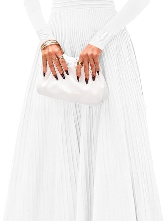 PRETTYGARDEN Womens Sweater Dress 2026 Long Sleeve Elegant Knit A Line Fall Wedding Guest Cocktail Midi Winter Dresses