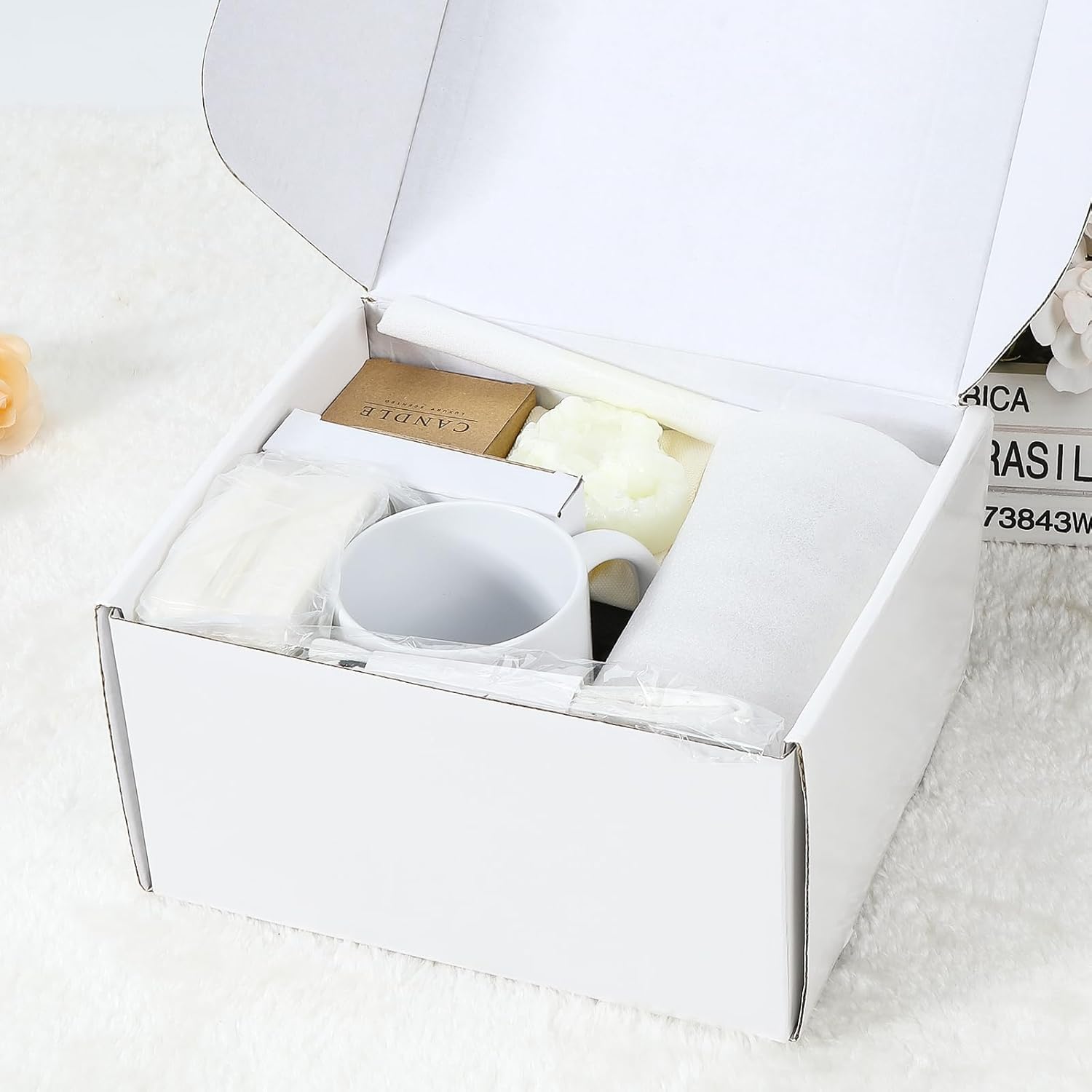 Bridal Shower Gift Box for Bride to Be – Best Wedding Gift Set with 16oz Stainless Steel Tumbler,Soy Candle, Socks & cup – Engagement & Bachelorette Party for bride to be box