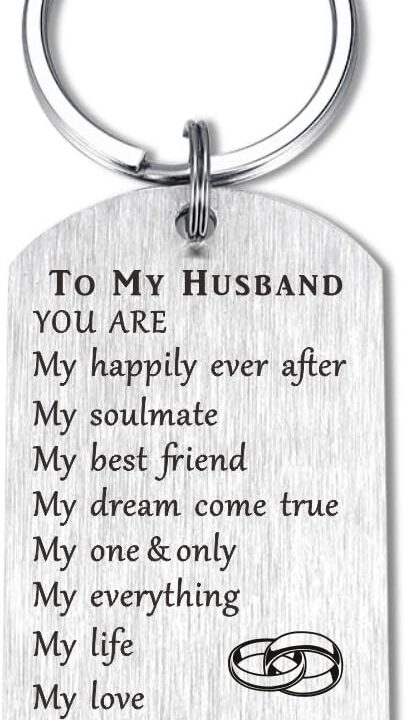 CPLJW Soulmate Anniversary Valentine Wedding Keychain Gifts for Love Husband Wife Girlfriend Boyfriend Birthday Gifts