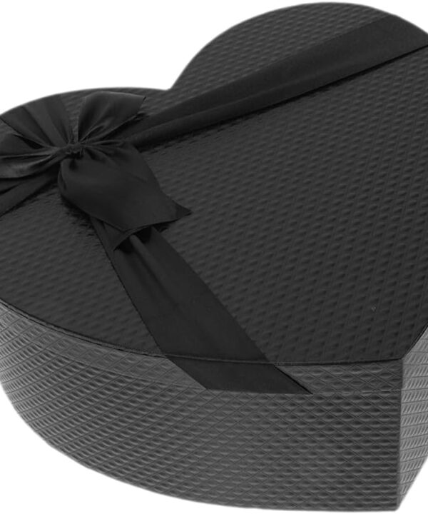 Alipis Heart Shaped Boxes for Arrangements Black Heart Flowers Boxes Present Wrapping for Valentines Day Wedding Birthday