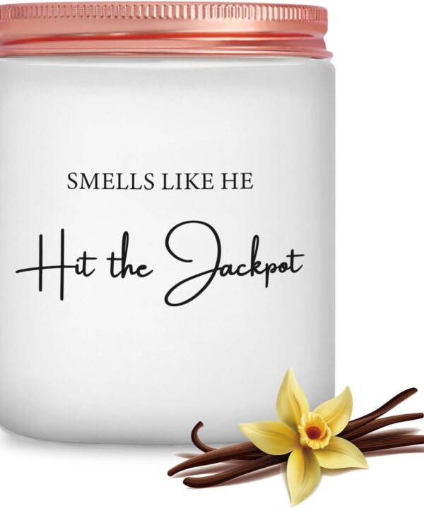 Bride Gifts for Wedding Bachelorette Bridal Shower Gifts for Bride to Be - Vanilla Scented Engaged Candle, Funny Wedding Engagement Gift for Couples Newlyweds Present for Bachelorette Party