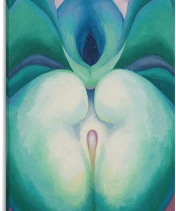 Georgia O'Keeffe PrintsSeries I White & Blue Flower Shapes Canvas Art Poster Gifts Canvas Painting Poster Wall Art Decorative Picture Prints Modern Decor Framed-unframed 08x12inch(20x30cm)