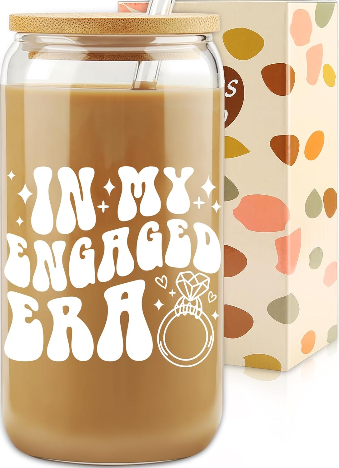 Engagement Gifts, In My Engaged Era Glass Cup, Future Bride Gift Ideas, Bridal Shower Gift for Her, Wedding Gifts for Best Friend - Newbride, Fiance Present - Bride to Be Tumbler - Present for Her