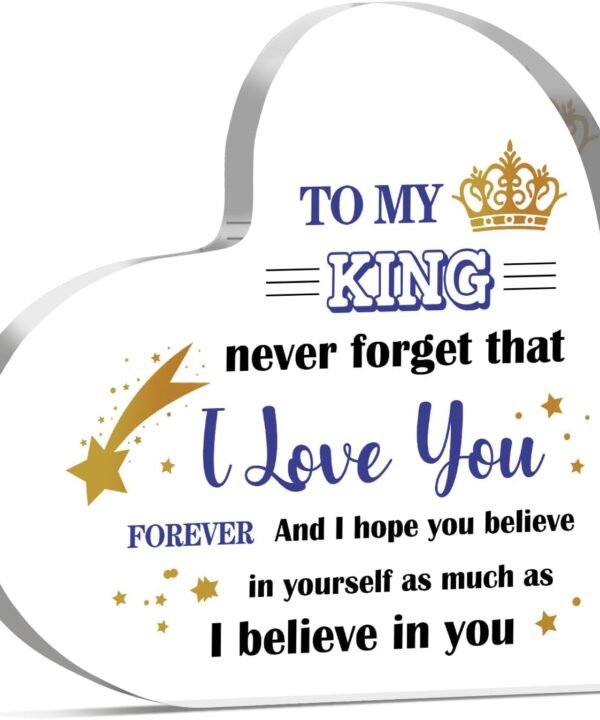 Christmas Husband Gifts, Gifts for Husband from Wife, Husband Birthday Gift, Anniversary Valentines Gifts for Him,Christmas Anniversary for Husband Boyfriend Acrylic Heart Plaque