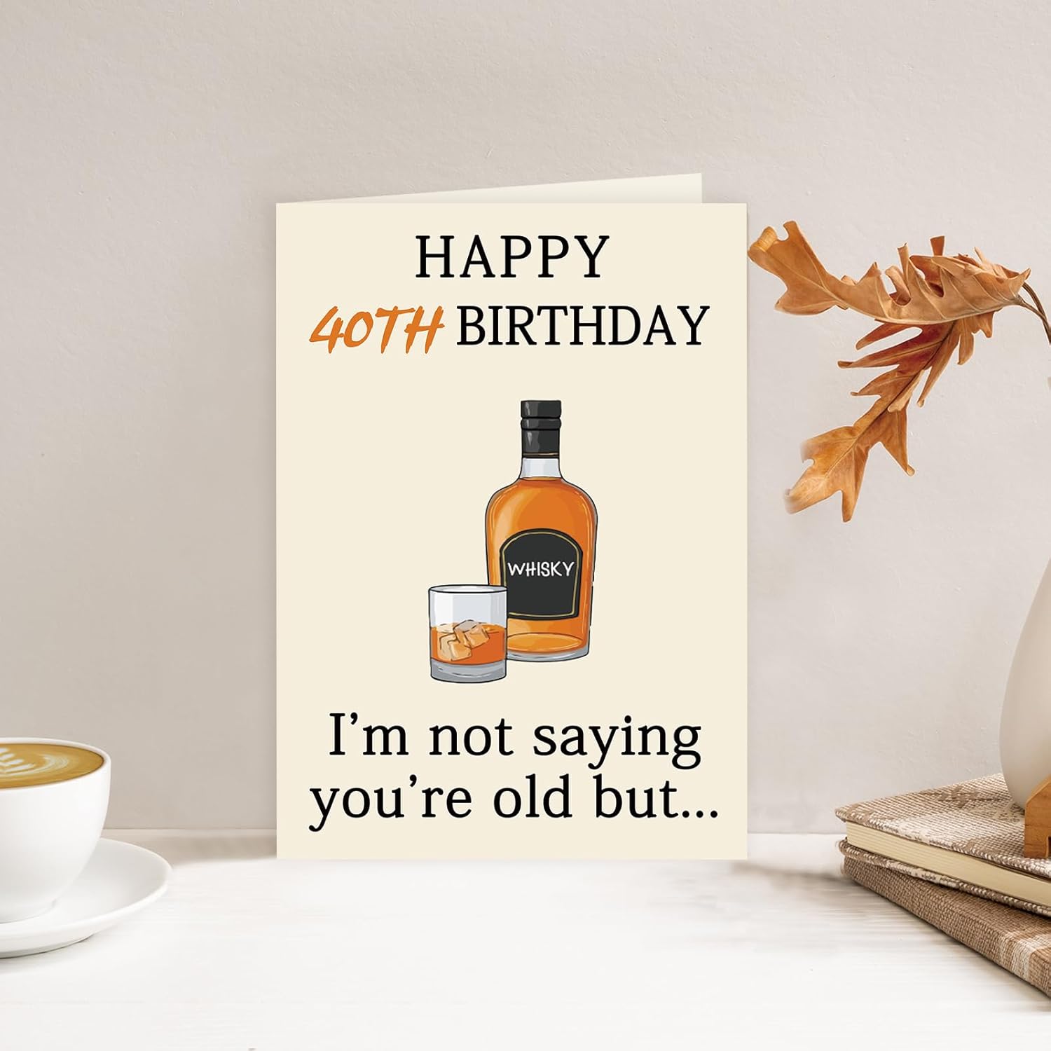 Zyulin 40th Birthday Card Gifts for Women Men, Unique 40 Year Old Birthday Decorations for Him Her Husband Wife