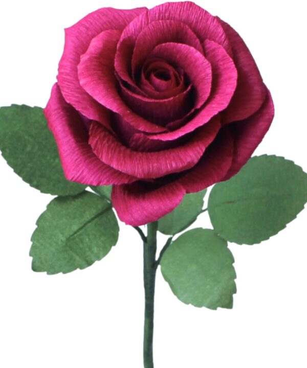 Camellia Bees Paper Rose 1st Wedding Anniversary Flower Gift, 1 Year, one First Paper Anniversary keepshake for her him Couple, Handmade Flower Gifts for Wife Husband (Dark red Burgundy)