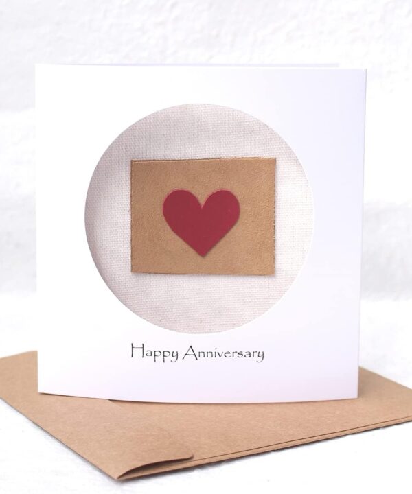 Camellia Bees 3rd Wedding Anniversary Card For Her Him, Third Year Leather Anniversary, 3 years card for Couple, Wife, Husband (03rd)