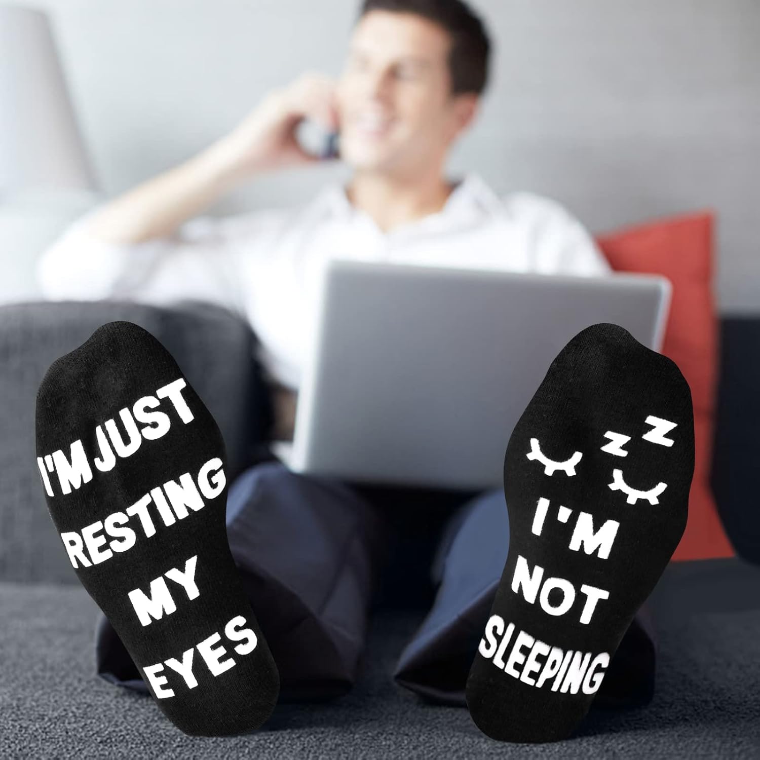 FilmHoo Birthday Gifts for Men Dad Valentines Day Gifts for Him Fathers Day Dad from Wife, Easter Mens Funny Socks