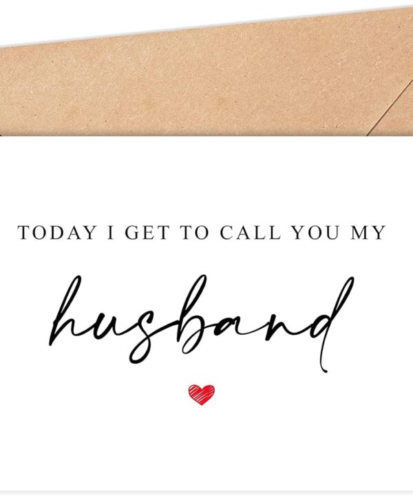 Emily gift Today I Get To Call You My Husband - Husband Vow Card - Husband Wedding Day Card - To My Husband Card