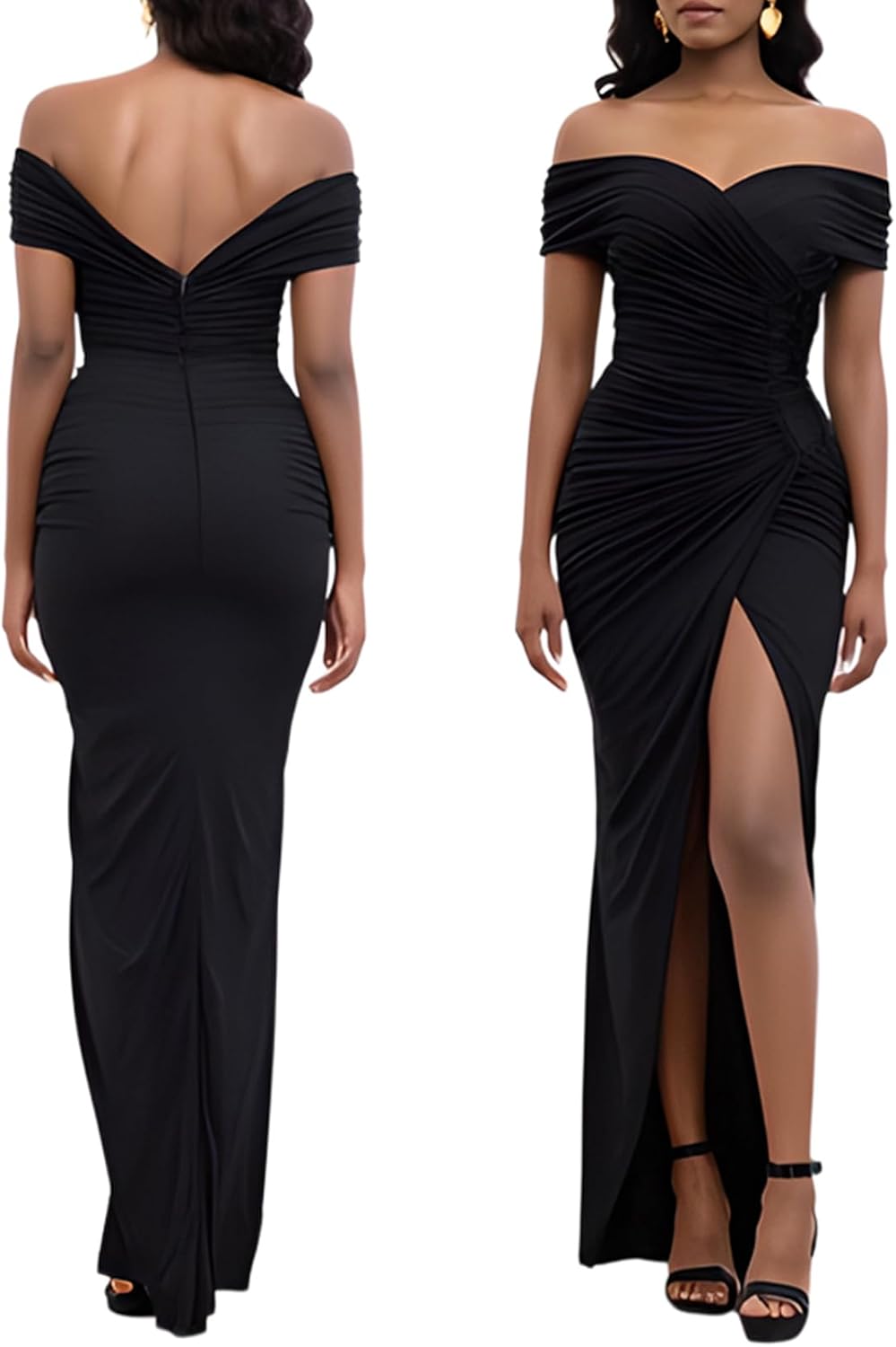 LightlyKiss Womens Bodycon Wedding Guest Dress Formal Cocktail Party Evening Gown