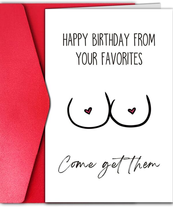 GYYsweetus Funny Husband Birthday Card, Sexy Birthday Gift, Rude Bday Card for Boyfriend, Humorous Birthday Card from Wife Girlfriend (Come Get Them)
