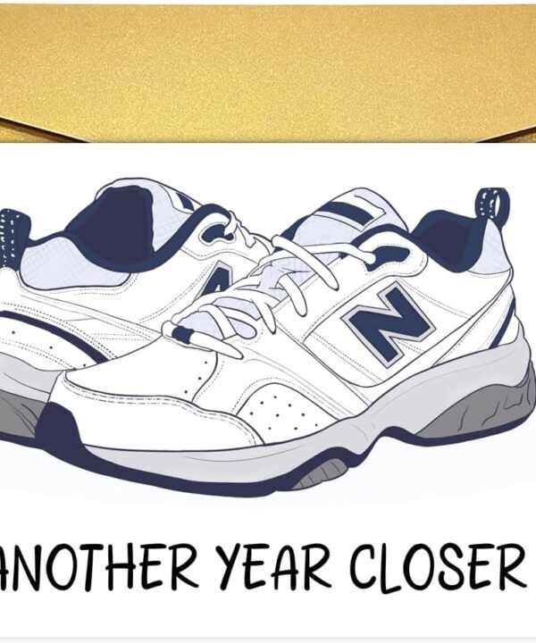 COLINHELIN Funny Dad Shoes Birthday Card Gift for Daddy Husband Grandpa Uncle, Celebrate 30th, 40th, 50th 60th Birthday for Him, Perfect for Old Men Aging Gracefully.