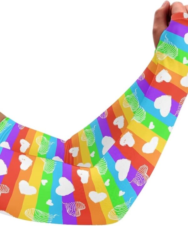 Uskorhein American Flag Sun Protection Arm Sleeves, Crow Maple Leaf UV Sun Protection Sleeve, Hibiscus Lotus Arm Sleeves