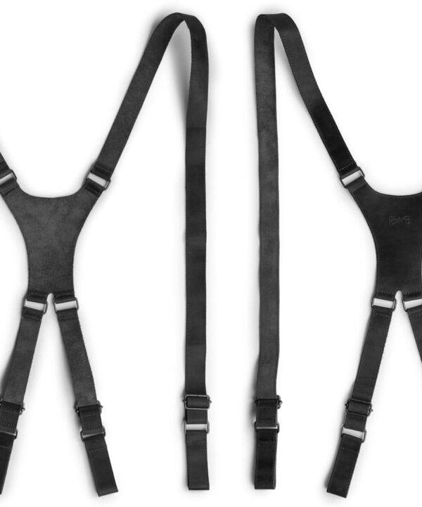 Hide & Groom, X Back Suspender with Belt Loops for Groomsmen, Formal Wear for Weddings, Full Grain Leather, Handmade