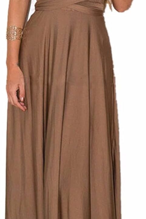 Sexyshine Women's Backless Gown Dress Convertible Multi-Way Wrap Halter Cocktail Dress Bandage Bridesmaid Long Dresses