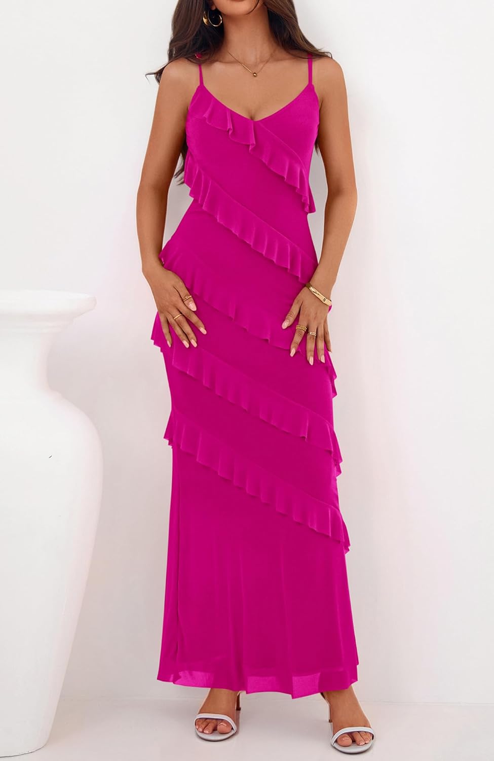 BTFBM Spring Dresses for Women 2026 Spaghetti Strap Bodcyon Solid Cocktail Wedding Guest Dress Summer Fashion Clothing